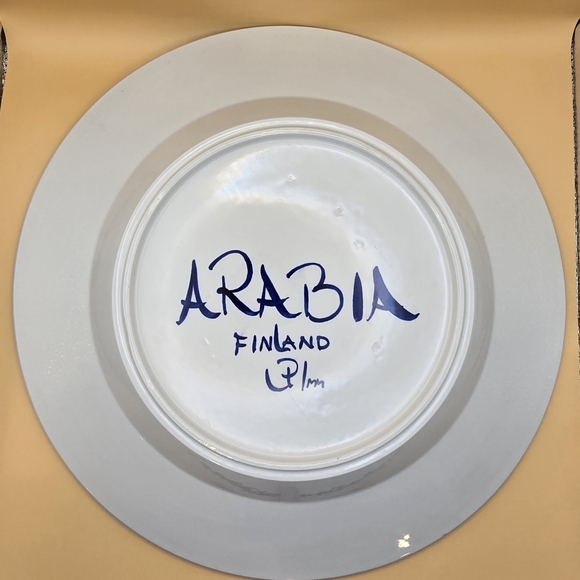 Arabia of Finland Valencia Large 14” Serving Platter Plate Cobalt Blue/White. - Picture 4 of 6